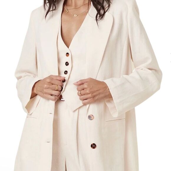 SPELL & GYPSY new linen blazer size XXL - Picture 3 of 14